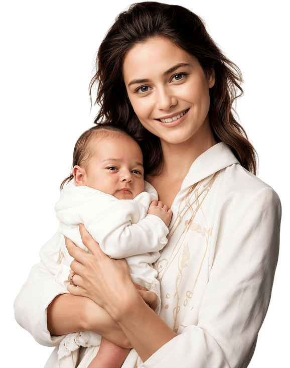 Happy couple with newborn baby scroll-animate fade-in blur-inxx zoom-outx